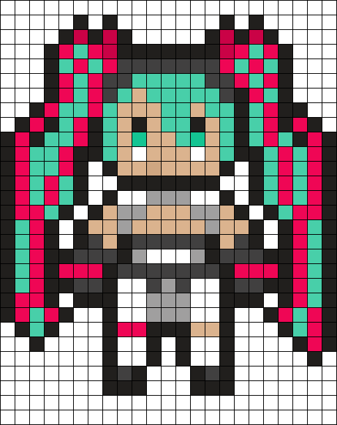 2d Dream Fever Miku (perler)