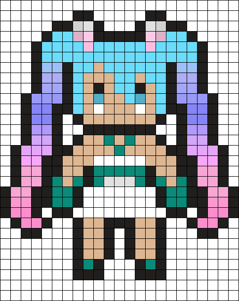 Crystal Miku (perler)