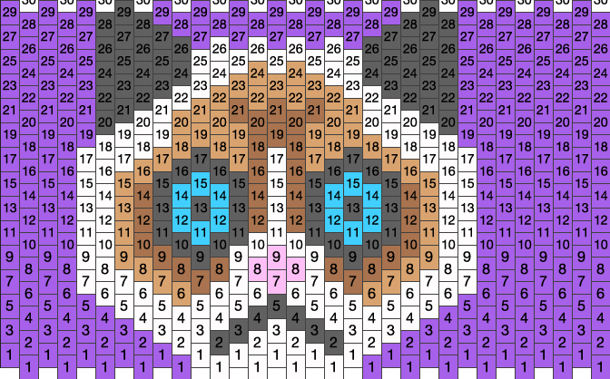 Tard The Grumpy Cat Pony Bead Patterns | Characters Kandi Patterns for ...