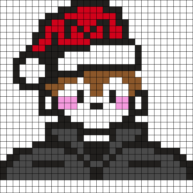 Christmas Mikey Way Revenge Era Perler Bead Pattern | Bead Sprites ...