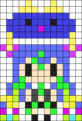 Otomachi Una (Spicy/V6) Perler Perler Bead Pattern | Bead Sprites
