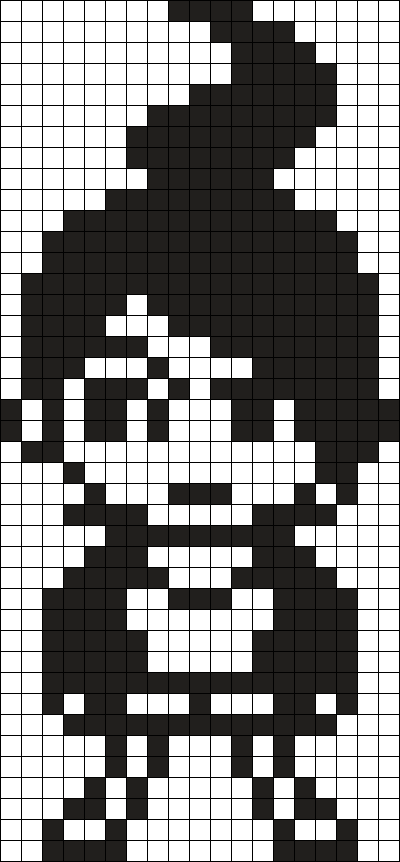 Aoi Asahina B/W Sprite Perler Bead Pattern | Bead Sprites | Characters ...
