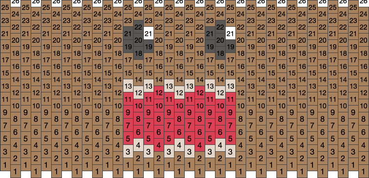 Domo-Kun Cuff Pony Bead Patterns | Characters Kandi Patterns for Kandi ...