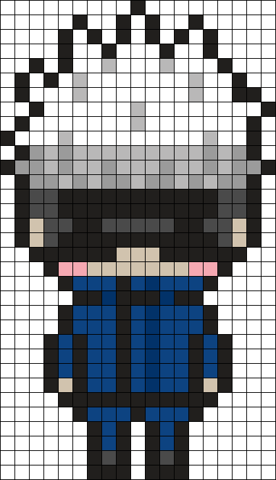 Alpha Patterns Gojo Satoru Gojo ~ JJK Perler Bead Pattern | Bead Sprites | Characters Fuse ...