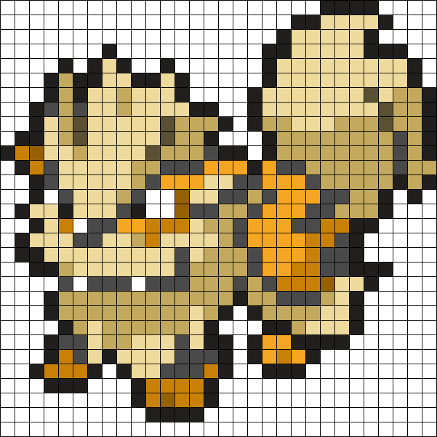 Arcanine Pokemon Sprite Perler Bead Pattern Bead Sprites