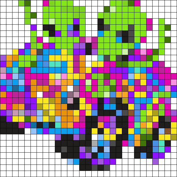 Lisa Frank Aliens Perler Bead Pattern | Bead Sprites | Characters Fuse ...