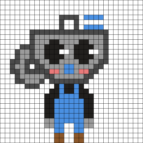 Lil’ Mugman Keychain Perler
