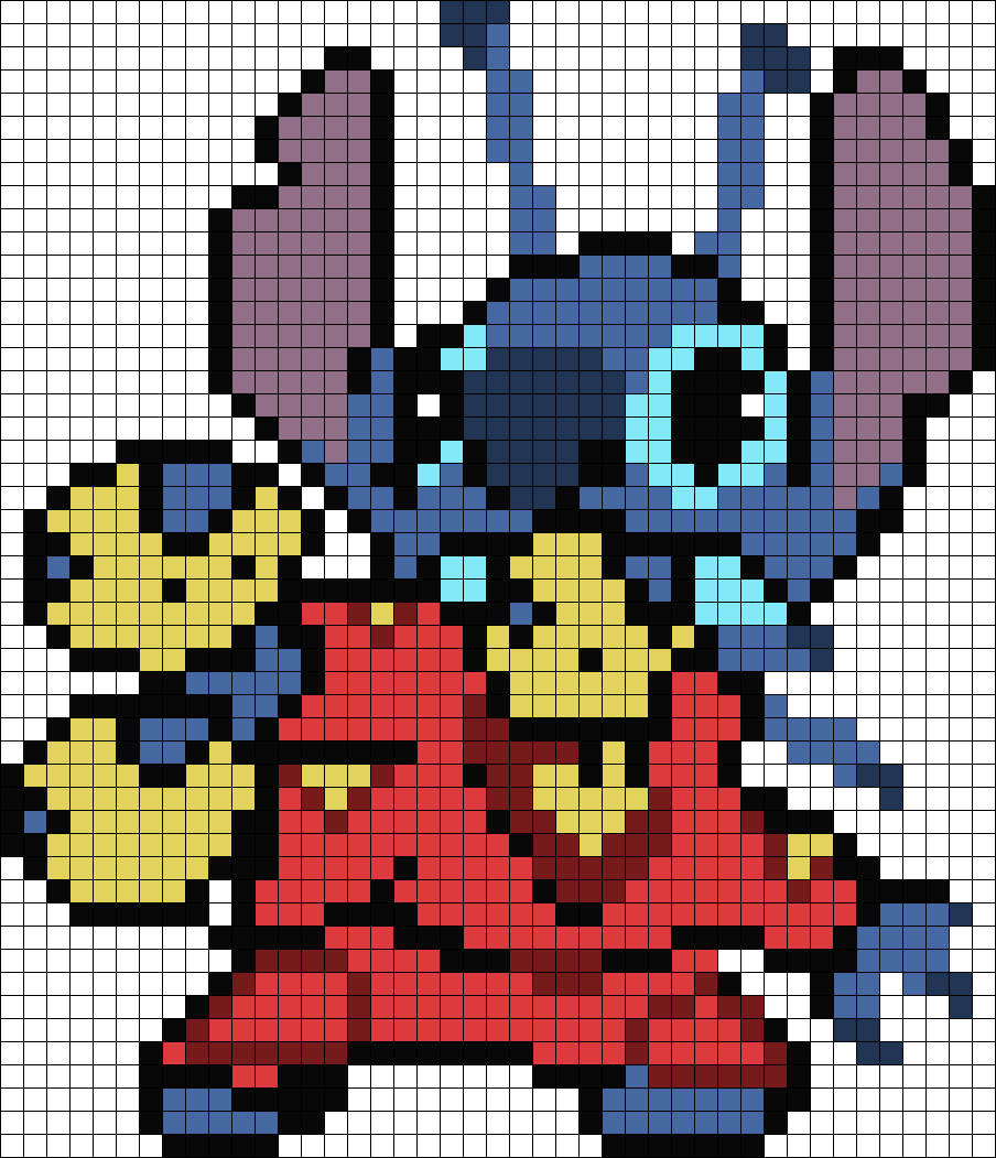 Stitch Lilo Perler Disney Perler Bead Pattern | Bead Sprites ...