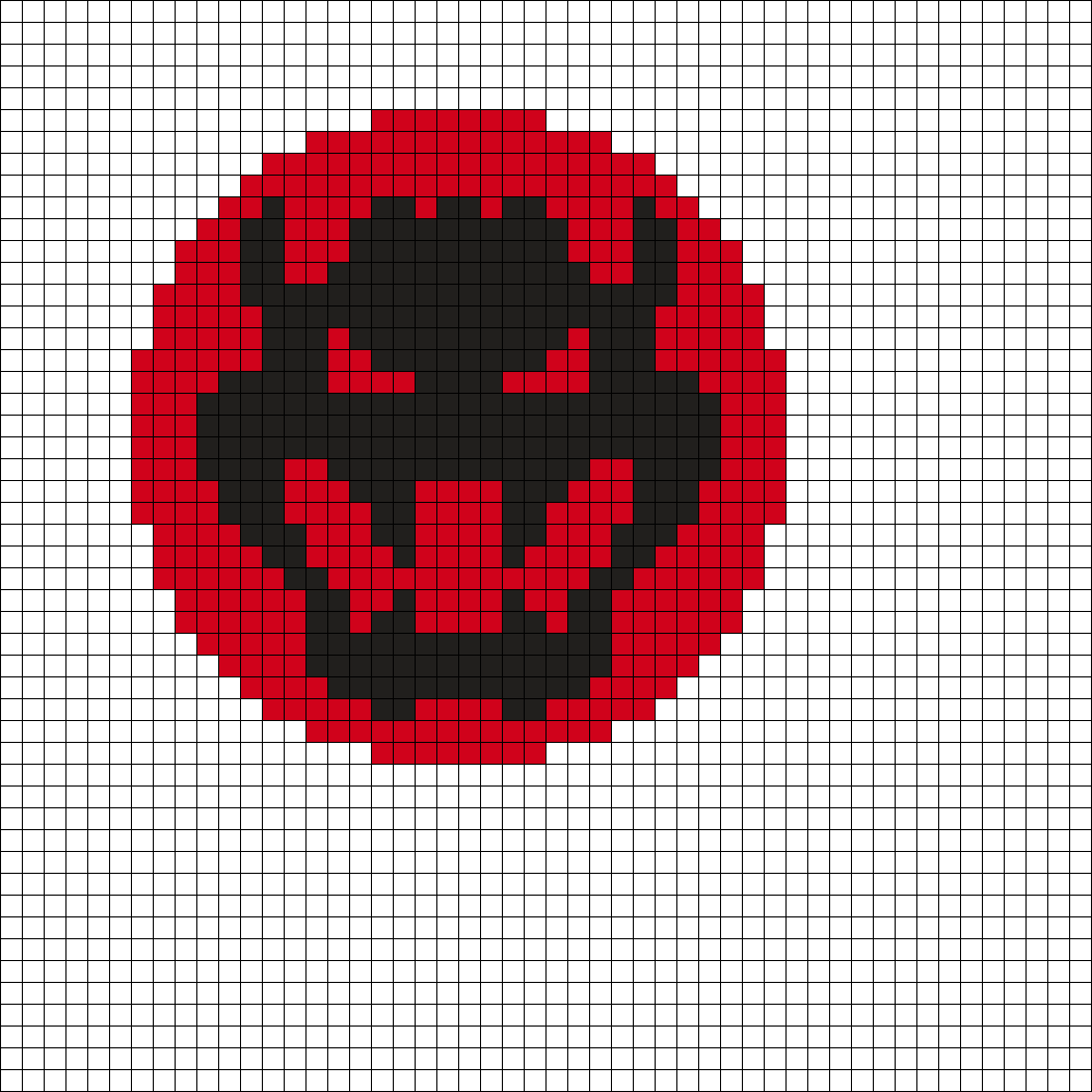 Bowser Logo Mini Beads 50x50 Perler Bead Pattern | Bead Sprites ...