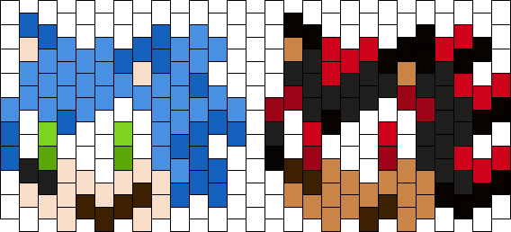 Sonic And Shadow Pony Bead Patterns | Characters Kandi Patterns for ...