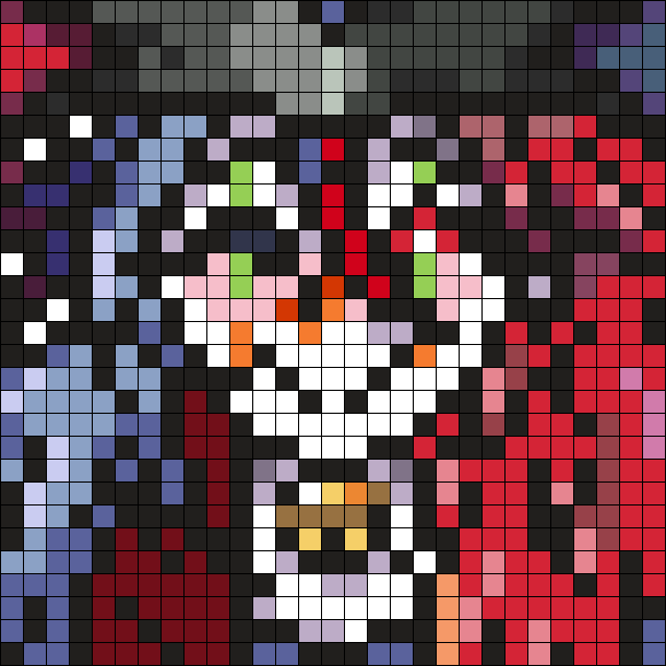 Jester | Trapped With A Jester Perler Bead Pattern | Bead Sprites ...