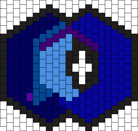 Astro Mask Pony Bead Patterns | Characters Kandi Patterns for Kandi Cuffs
