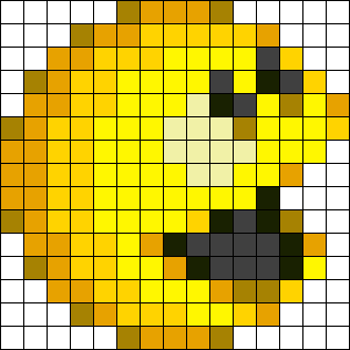Pac-man Arrangement Pattern Perler Bead Pattern | Bead Sprites ...