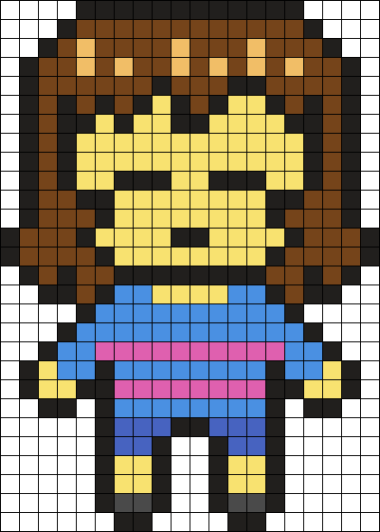 Frisk Undertale Perler Perler Bead Pattern | Bead Sprites | Characters ...