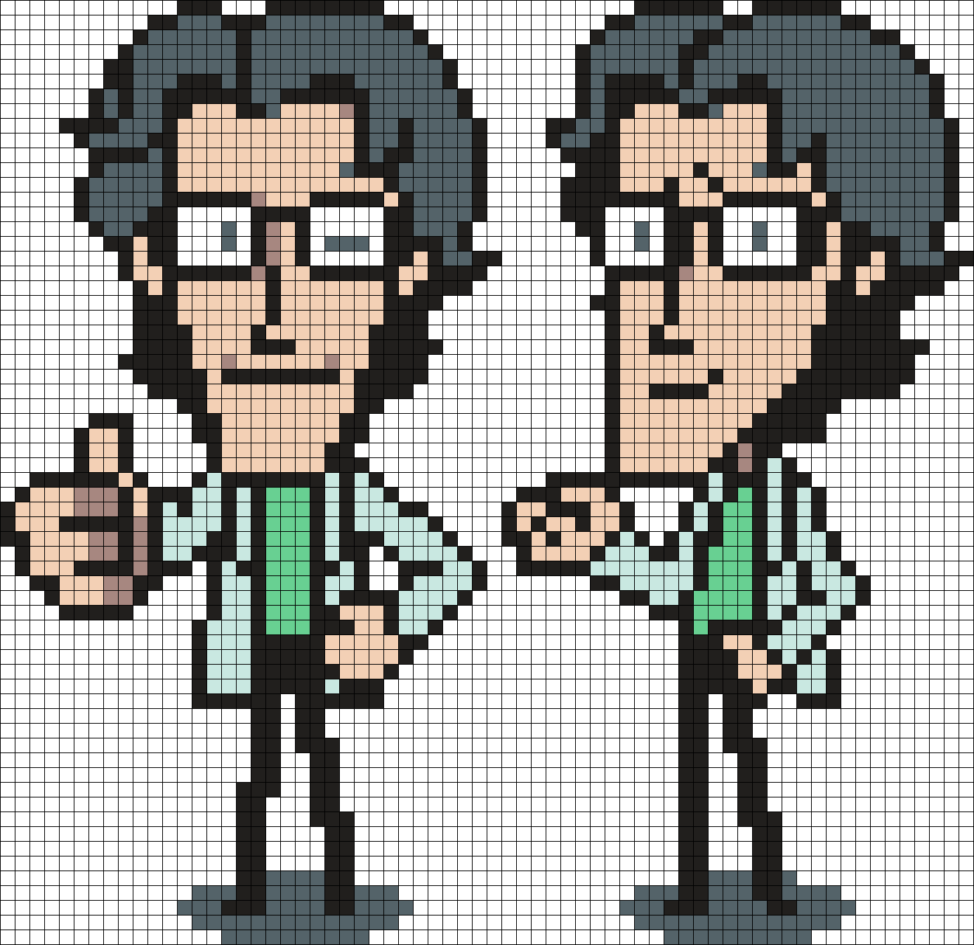 Beads Patterns And Designs 2026.MGS2 Otacon Sprites Batch 1 Perler Bead Pattern | Bead Sprites ...
