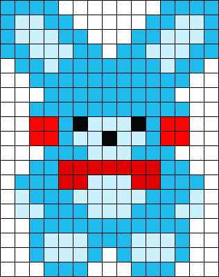 Toy Bonnie Perler Fnaf Bunny Plush Beads Perler Bead Pattern | Bead ...