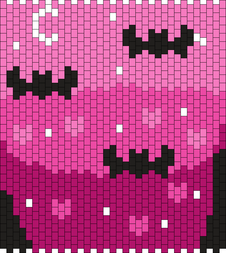 Draculaura Themed Pink Bat Bag Panel 35x30 Pony Bead Patterns