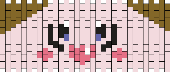 Clefairy Face Cuff (with Ears)  Kandi Pattern