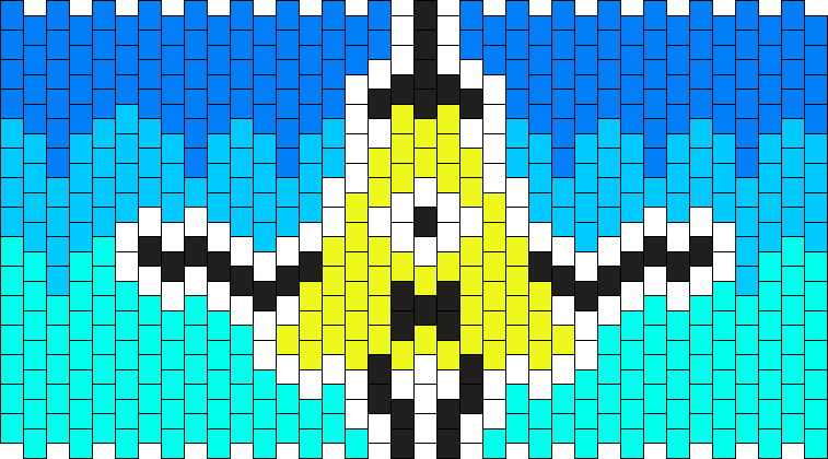 Bill Cypher Gravity Falls Cuff 1 Pony Bead Patterns | Characters Kandi ...