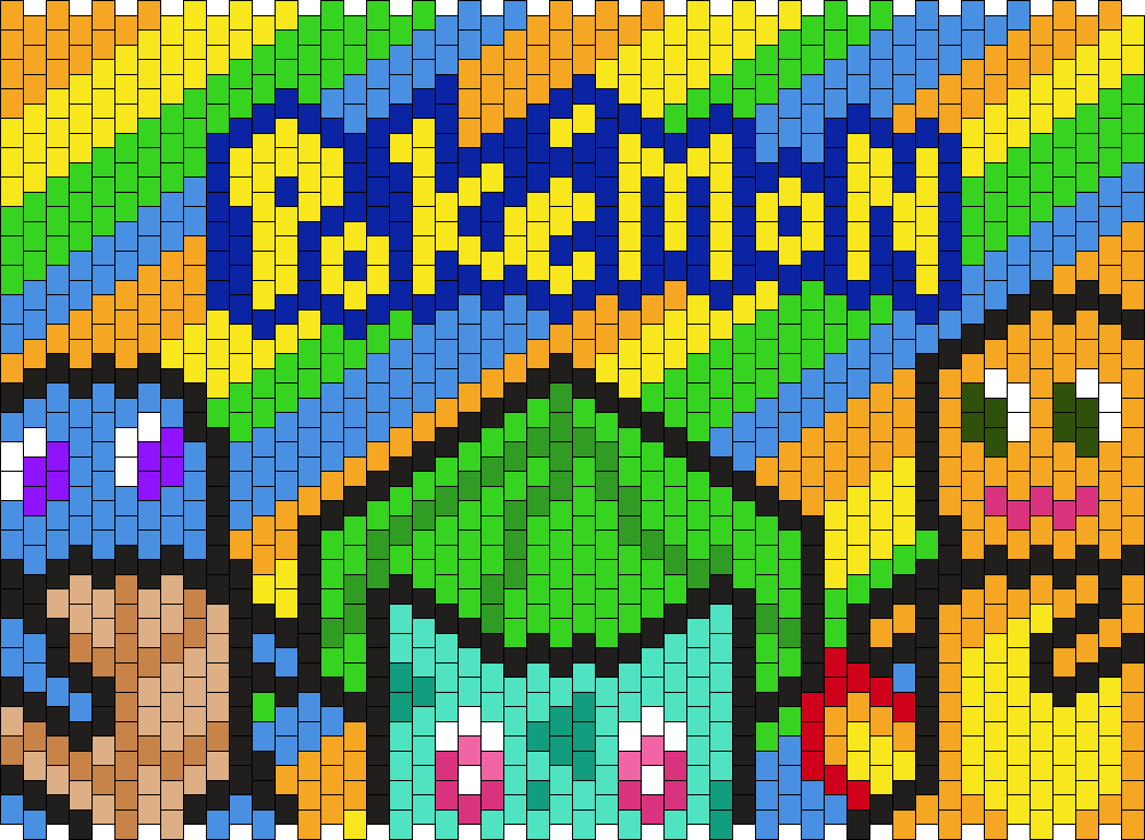 Pokemon Panel #1 Gen 1 Starters Pony Bead Patterns | Characters Kandi ...