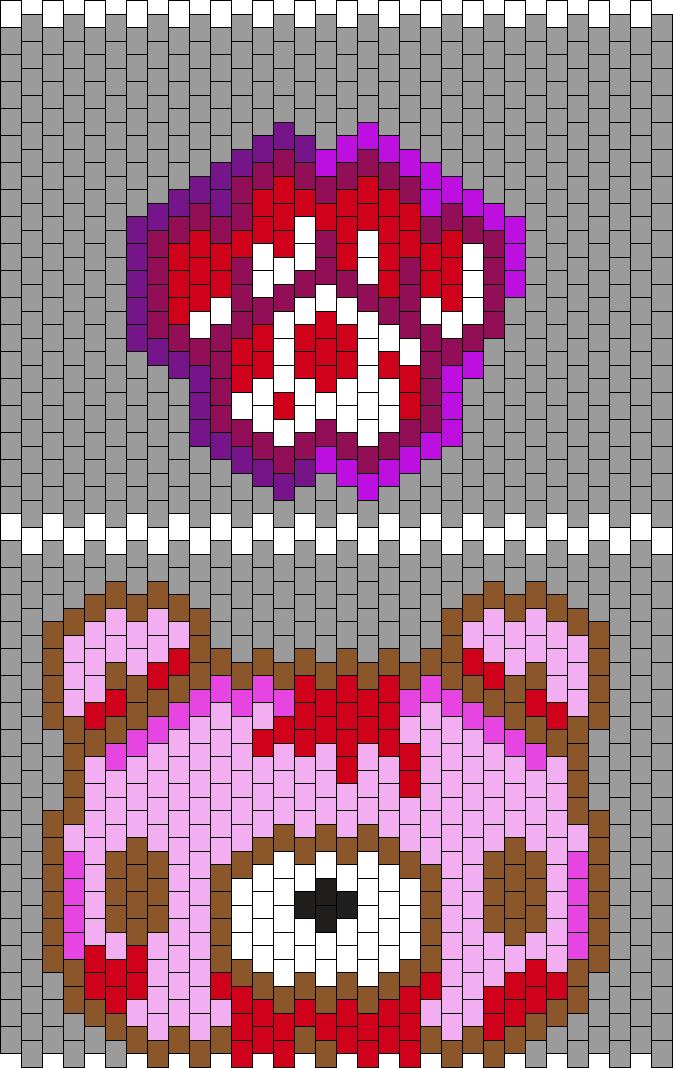 GLOOMY BEAR BAG Front And Back Pony Bead Patterns | Characters Kandi ...