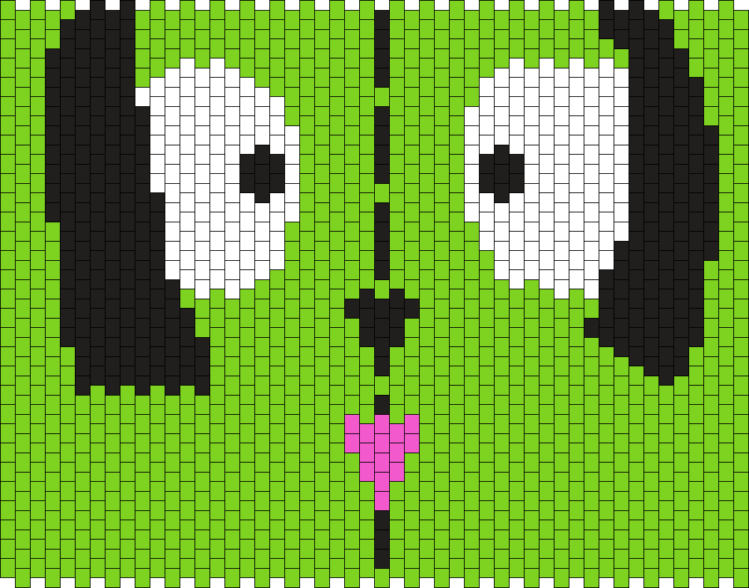 50 X 30 XL Cuff Gir Invader Zim Large Cuff Kandi Pattern