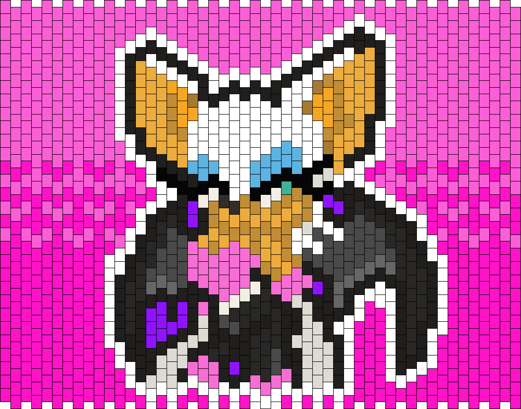 Rouge The Bat//bag Panel Pony Bead Patterns | Characters Kandi Patterns ...