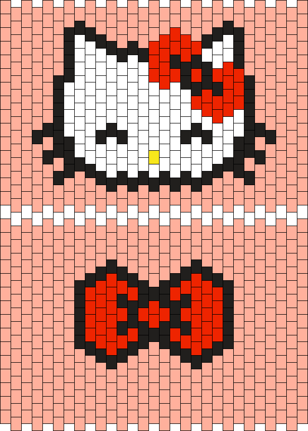 Hello Kitty Purse! (Front And Back) Pony Bead Patterns | Characters ...