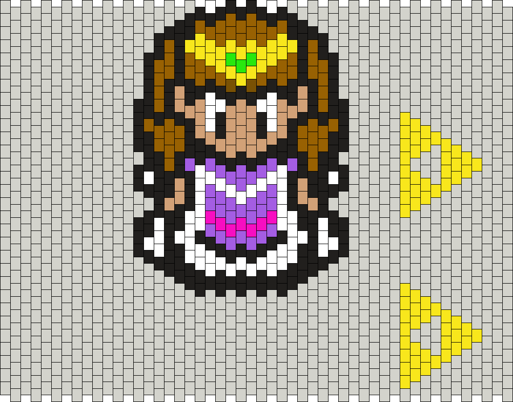 Princess Zelda A Link To The Past Triforce Kandi Pattern