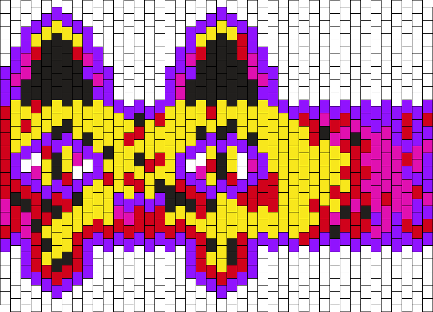 Big Yellow Cat (omori) (black Space Version) Kandi Pattern