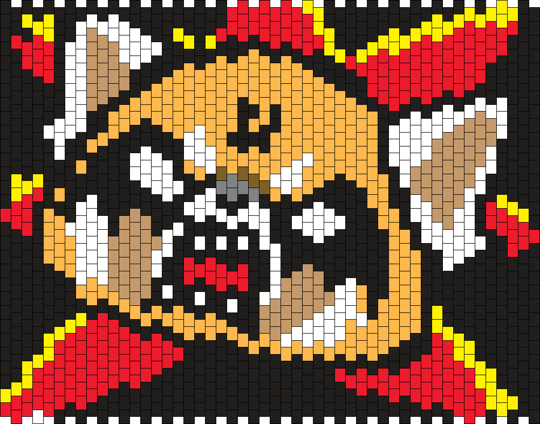 Aggretsuko Rage Panel Pony Bead Patterns | Characters Kandi Patterns ...