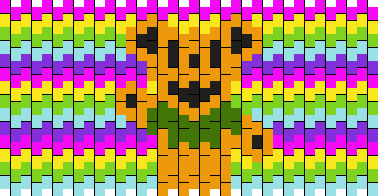 Orange Dead Bear Coozie (KandiToYBoX) Pony Bead Patterns | Characters ...