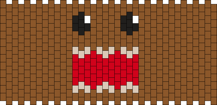 Domo-Kun Cuff Pony Bead Patterns | Characters Kandi Patterns for Kandi ...