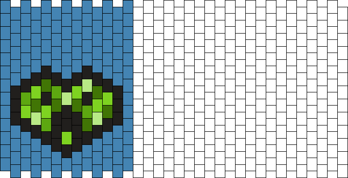 Minecraft Creeper Heart Cuff Pony Bead Patterns | Characters Kandi ...