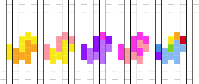 32 X 10 Medium Cuff Pony Bead Patterns | Characters Kandi Patterns for ...