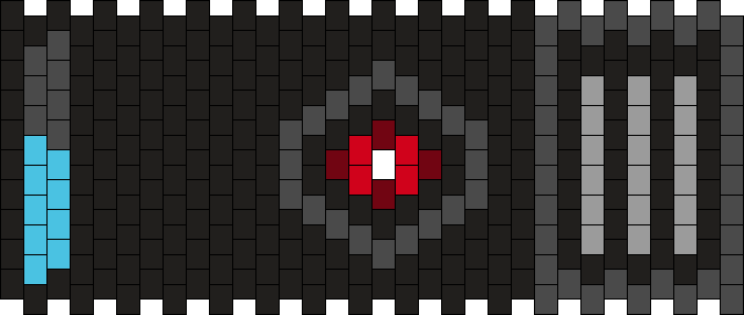Hal Design Pattern Hal 9000 Pony Bead Patterns | Characters Kandi Patterns for Kandi Cuffs