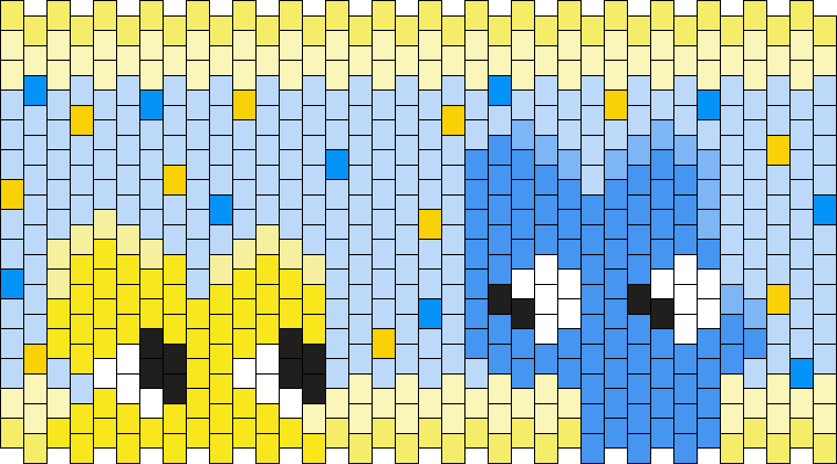 Four & X Cuff (bfdi) Pony Bead Patterns | Characters Kandi Patterns for ...