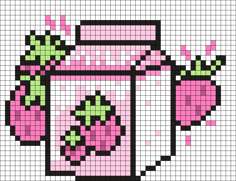 Cute Strawberry Perler Bead Pattern Perler Bead Pattern, Bead Sprites