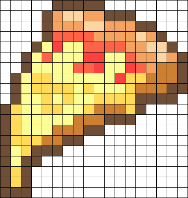 Cheese Pizza Perler Bead Pattern | Bead Sprites | Food Fuse Bead Patterns