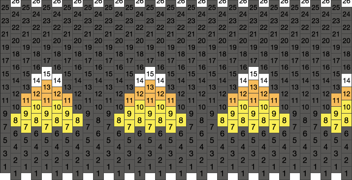 Candy Corn Cuff Pony Bead Patterns | Holidays Kandi Patterns for Kandi ...