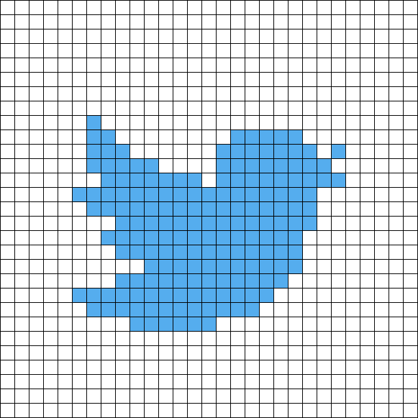 Twitter Logo Perler Bead Pattern | Bead Sprites | Misc Fuse Bead Patterns
