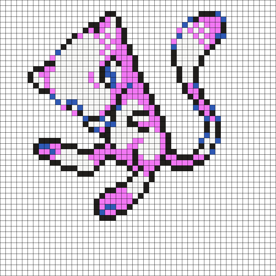 Mew Gen 2 Sprite Perler Bead Pattern | Bead Sprites | Misc Fuse Bead ...