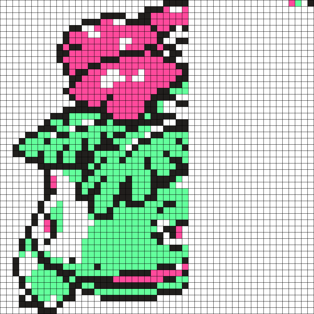 Venusaur Gen 2 Sprite Pt1 Perler Bead Pattern | Bead Sprites | Misc ...