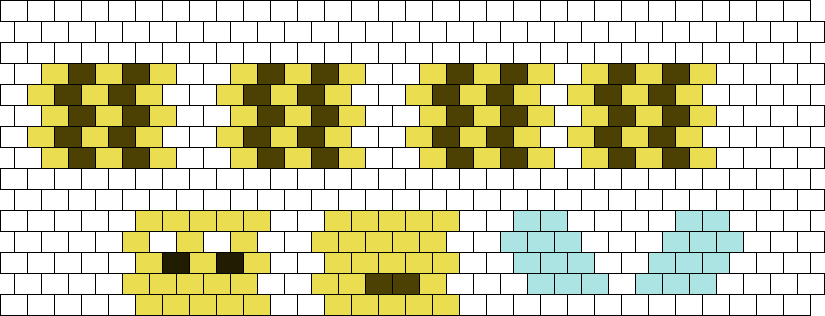 Pattern For Minecraft Bee Simple Minecraft Bee Sides Bead Pattern | Peyote Bead Patterns | Misc ...