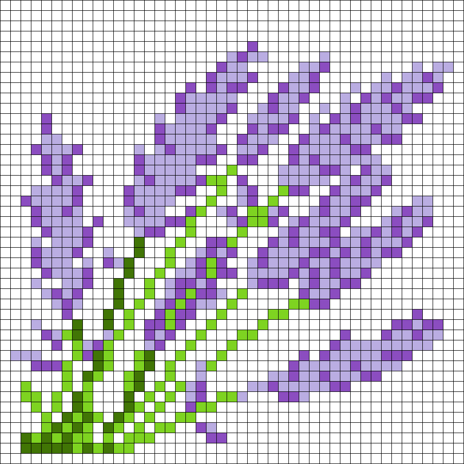 1000 Perler Standard Frosted Lilac - Kandi Pad