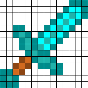 Giant Perler Bead Minecraft Sword Items Similar To Perler Beads Giant Perler Bead Minecraft Sword Items Similar To Perler Beads