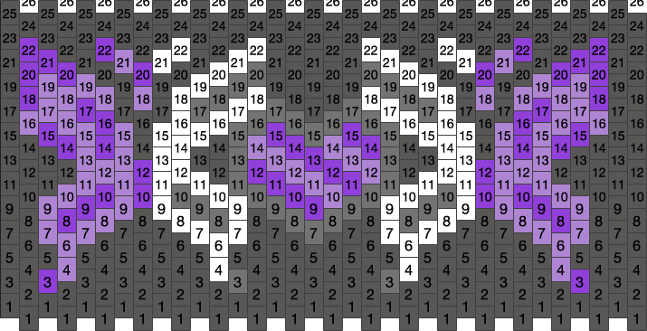 Undead Patterns Undead Butterfly Pony Bead Patterns | Misc Kandi Patterns for Kandi Cuffs