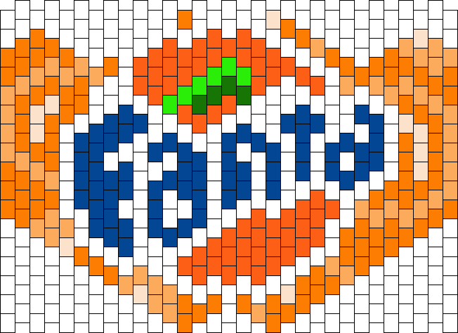 Fanta Orange Mask Pony Bead Patterns | Misc Kandi Patterns for Kandi Cuffs