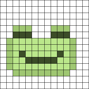 Frog Perler Bead Pattern | Bead Sprites | Misc Fuse Bead Patterns