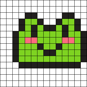 Frog :) Perler Bead Pattern | Bead Sprites | Misc Fuse Bead Patterns